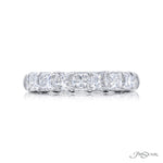 JB Star Women's Platinum Wedding Band with Radiant Cut Diamonds