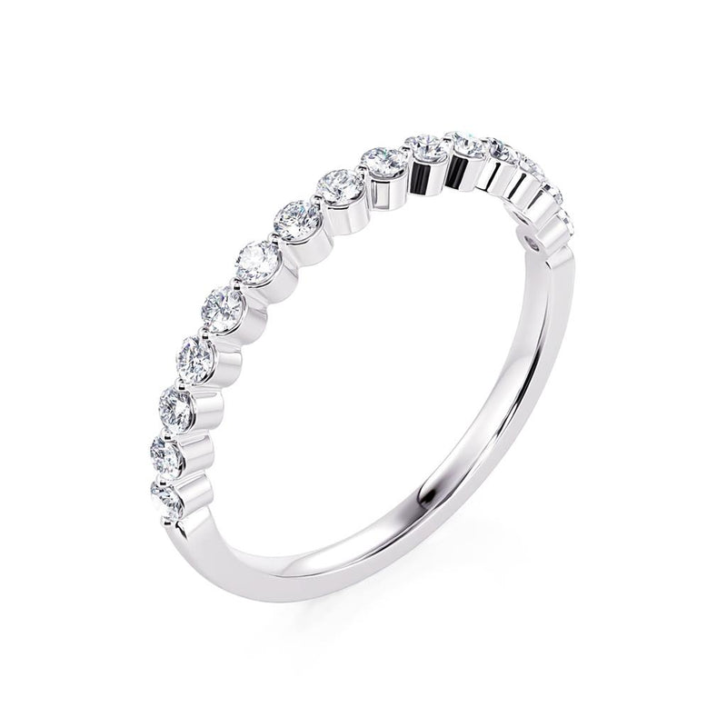 Davis Classics Women's 14k White Gold Diamond Band