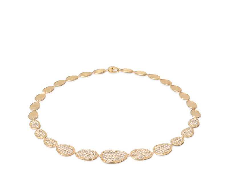 Marco Bicego Lunaria Collection Diamond Collar Necklace in 18K Yellow Gold