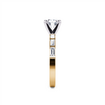 Davis Classics Sidestone Diamond Engagement Ring Setting in 14k Yellow Gold