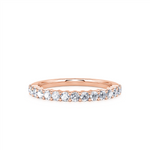 Davis Classics Women's 14k Rose Gold Diamond Band