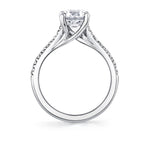 Sylvie 14k White Gold Cathedral Trellis Design Engagement Ring Setting