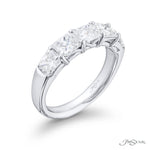 JB Star Women's Platinum Wedding Band with Radiant Cut Diamonds