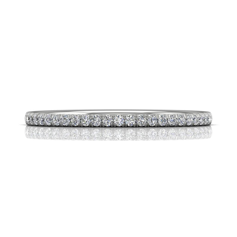 Martin Flyer Women's Classic Diamond Wedding Band in 14k White Gold