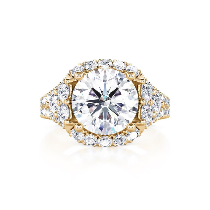 Davis Classics Halo Diamond Engagement Ring Setting in 14k Yellow Gold