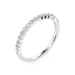 Davis Classics Women's Classic Diamond Wedding Band in 14k White Gold