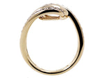 Davis Classics 14k Yellow Gold Swirl Diamond Fashion Ring