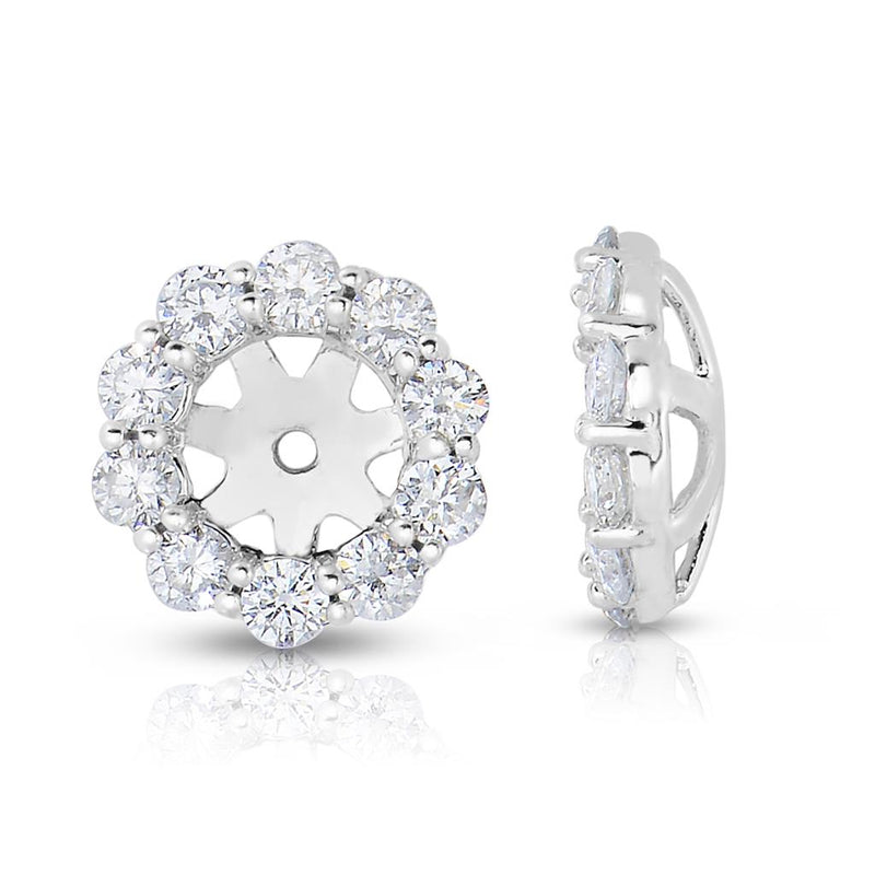 Davis Classics 14k White Gold Diamond Earring Jackets