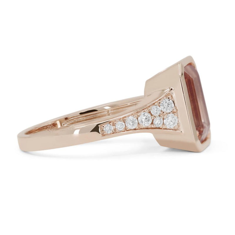 Madison L 14k Rose Gold Essentials Collection Morganite Fashion Ring