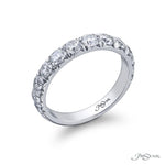 JB Star Platinum Wedding Band with Round Brilliant Cut Diamonds