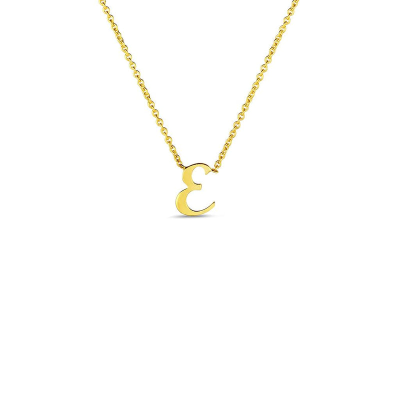 Roberto Coin 18k Yellow Gold Tiny Treasures Collection Initial E Pendant