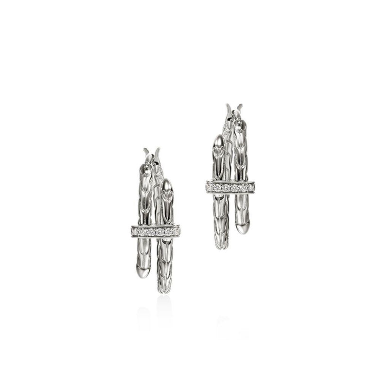 John Hardy Spear Collection Diamond Hoop Earrings