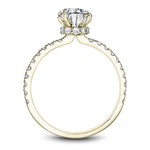 Noam Carver Hidden Halo Diamond Engagement Ring Setting in 14k Yellow Gold