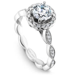 Noam Carver Vintage Diamond Engagement Ring Setting in 14k White Gold