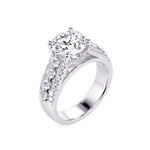 Davis Classics Multi Row Diamond Engagement Ring Setting in 18k White Gold