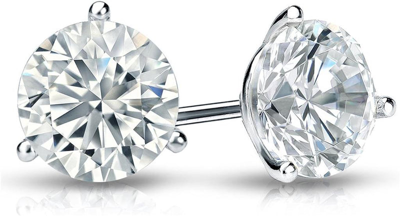 Davis Classics 14k White Gold Diamond Stud Earrings