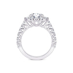 Davis Classics Halo Diamond Engagement Ring Setting in 18k White Gold