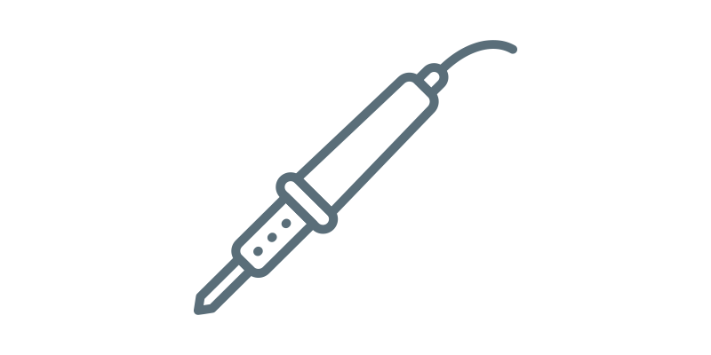 Graphic of a soldering tool