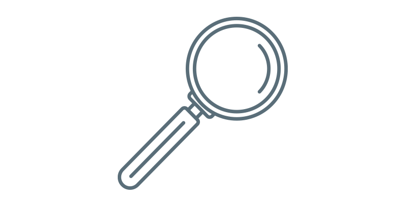 Graphic of a magnifying glass