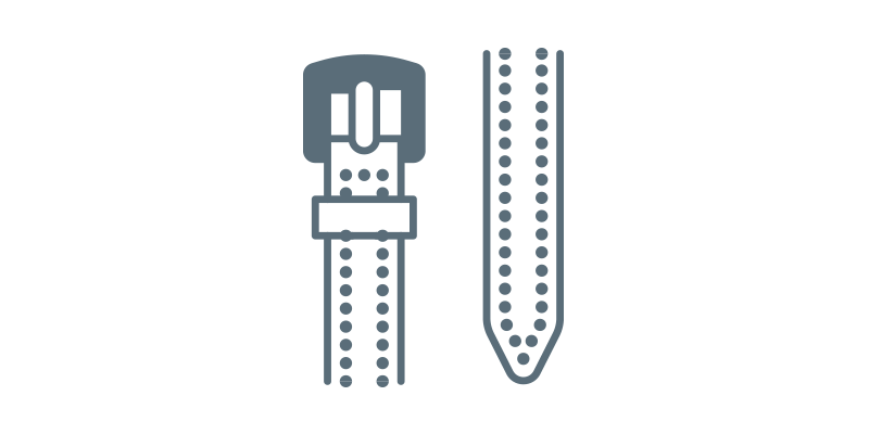 Graphic of a watch strap