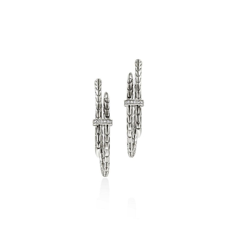 John Hardy Spear Collection Diamond Hoop Earrings