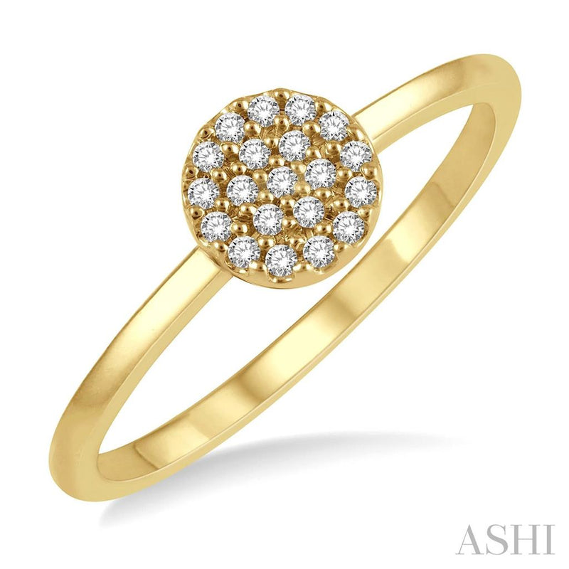 Davis Classics 14k Yellow Gold Petite Disc Diamond Ring