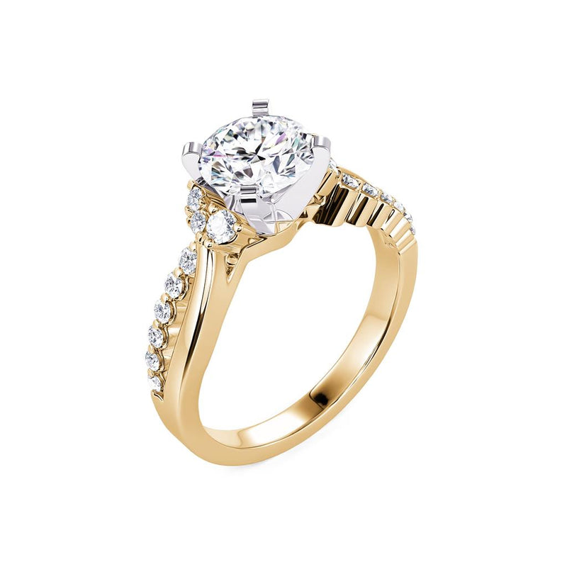 Davis Classics 14k Yellow Gold Floral-Inspired Semi-Mount