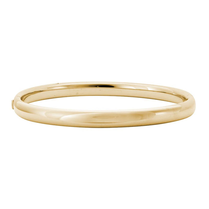 Davis Classics 14k Yellow Gold High Polish Hinged Bangle Bracelet