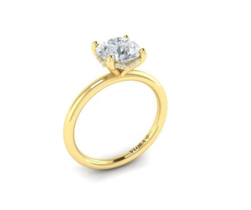 Vlora 14k Yellow Gold Classic Diamond Solitaire Engagement Ring Setting