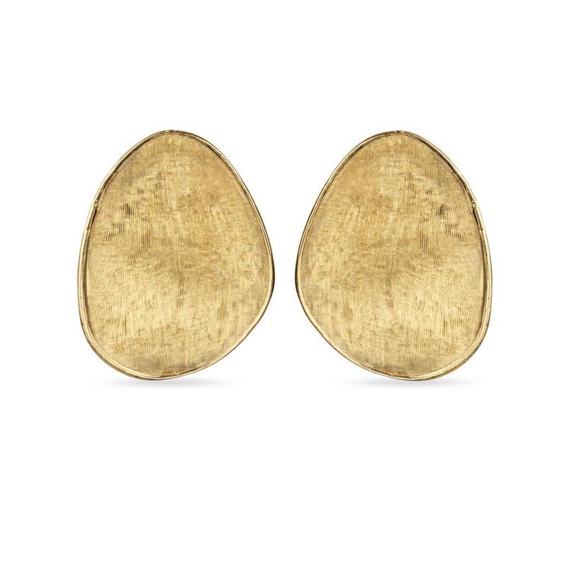 Marco Bicego 18k Yellow Gold Lunaria Collection Hand-Carved Stud Earrings