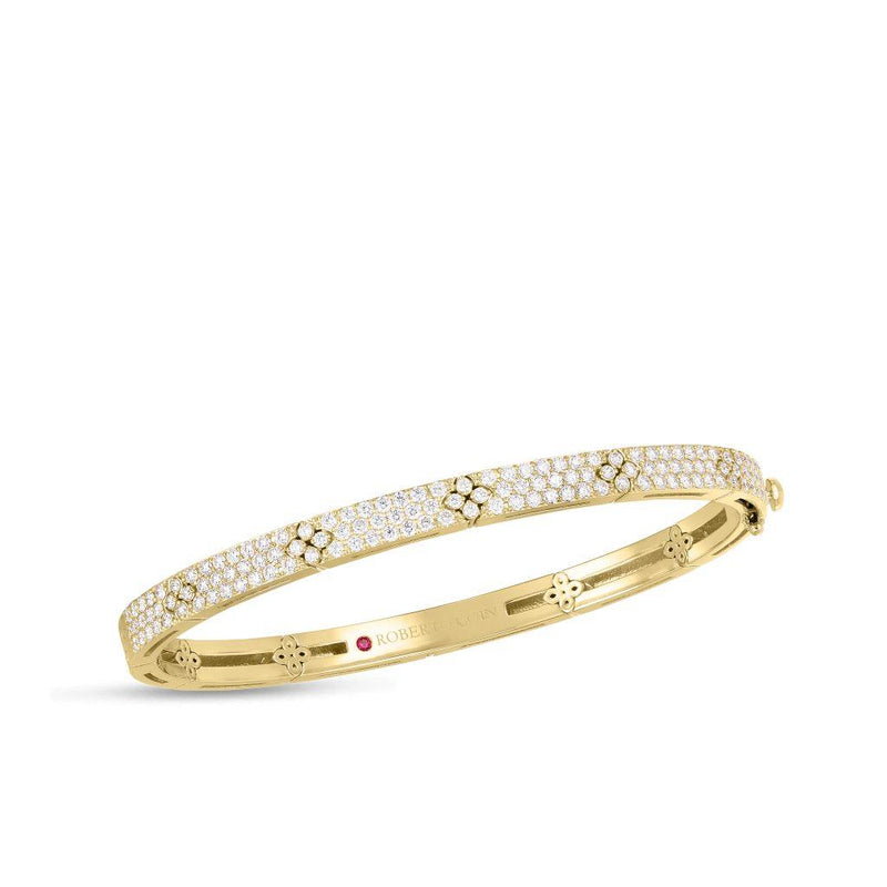 Roberto Coin 18k Yellow Gold Love in Verona Collection Diamond Bangle Bracelet