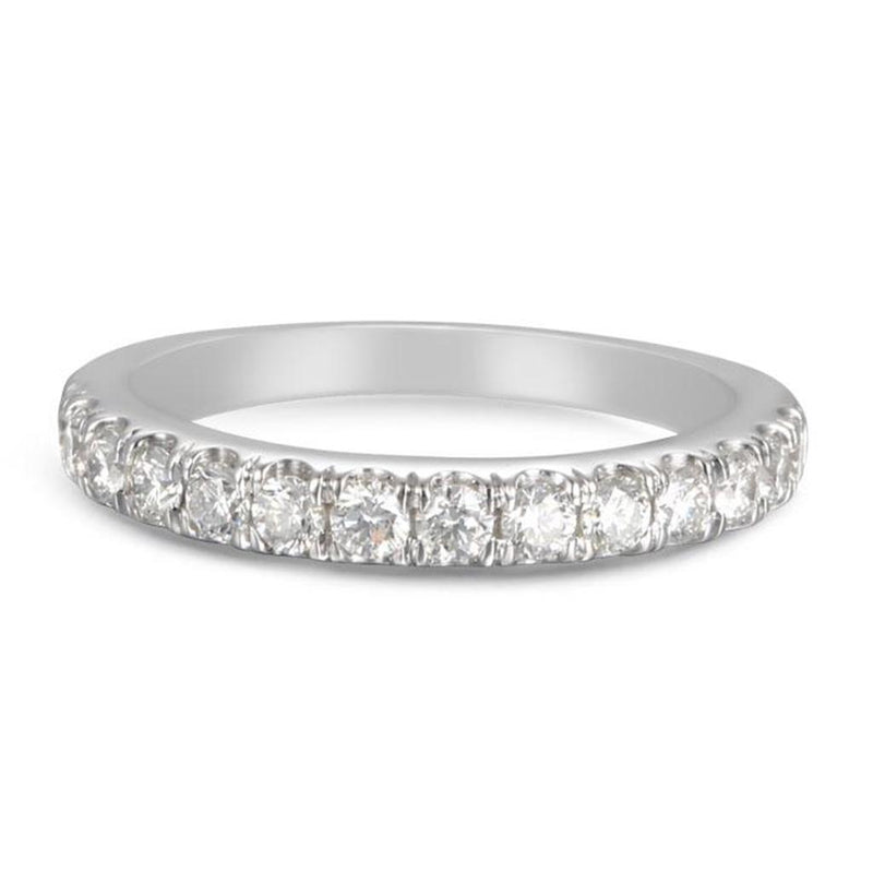 Martin Flyer Women's Classic Diamond Wedding Band in 14k White Gold