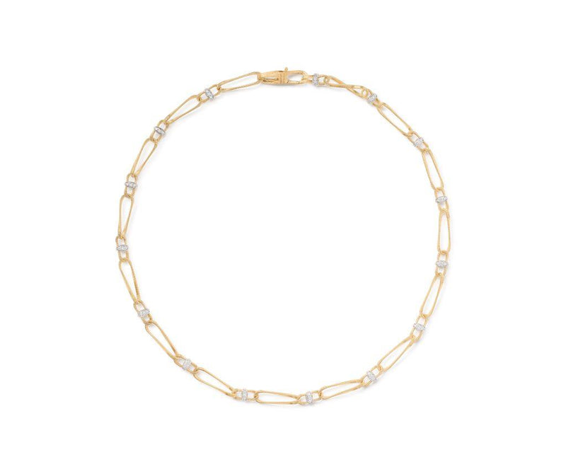 Marco Bicego Marrakech Onde Collection Diamond Necklace in 18K Yellow and White Gold