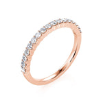 Davis Classics Women's 14k Rose Gold Diamond Band