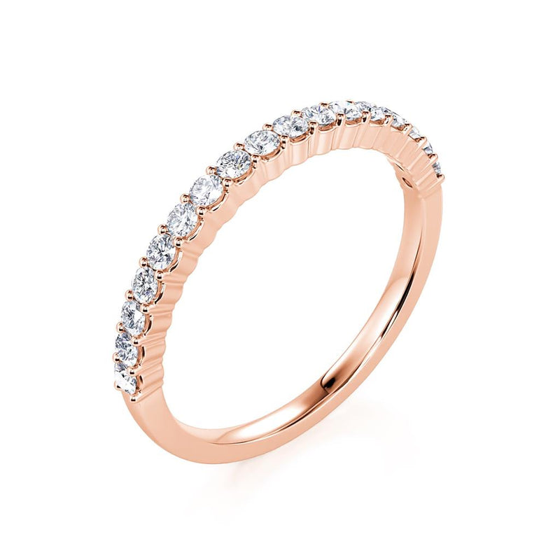 Davis Classics Women's 14k Rose Gold Diamond Band