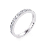 Davis Classics Women's 14k White Gold Vintage Inspired Diamond Band with Milgrain Detail