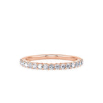 Davis Classics Women's 14k Rose Gold Diamond Band