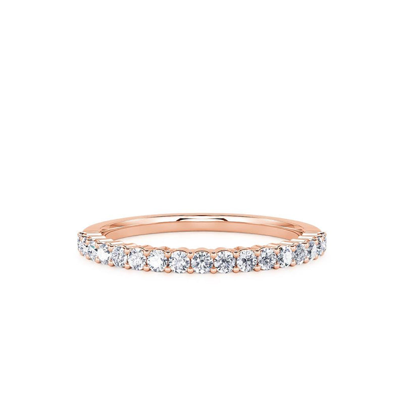 Davis Classics Women's 14k Rose Gold Diamond Band