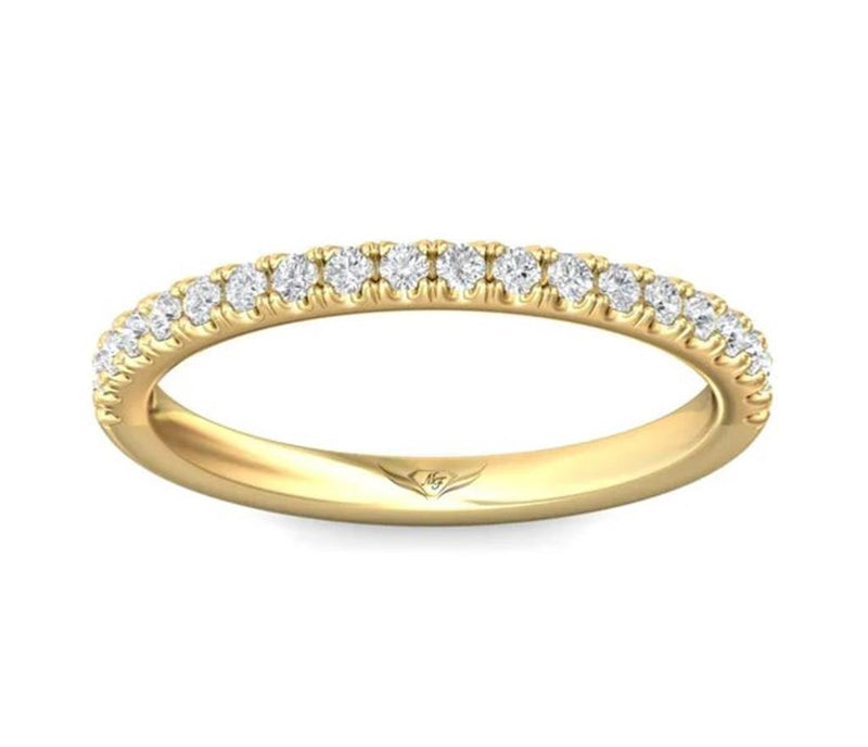 Martin Flyer Women's Classic Diamond Wedding Band in 14k Yellow Gold