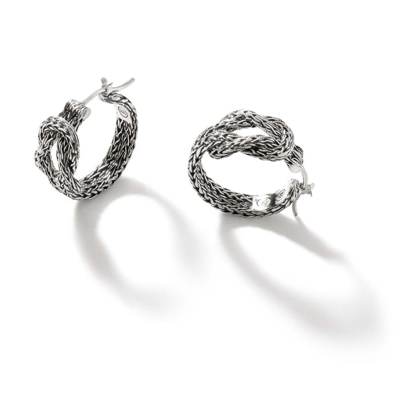 John Hardy Chain Collection Love Knot Hoop Earrings