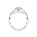 Davis Classics 14k White Gold Cushion Halo Design Proposal-Ready Engagement Ring