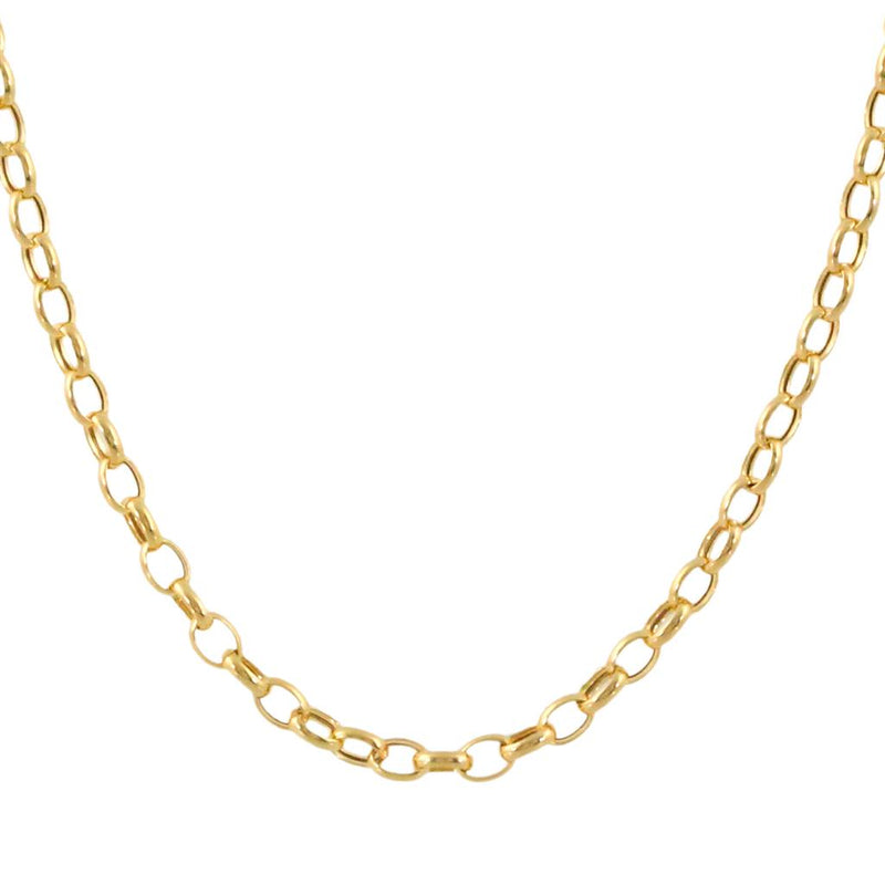 Doves 18k Yellow Gold 3mm Oval Rolo Fancy Chain