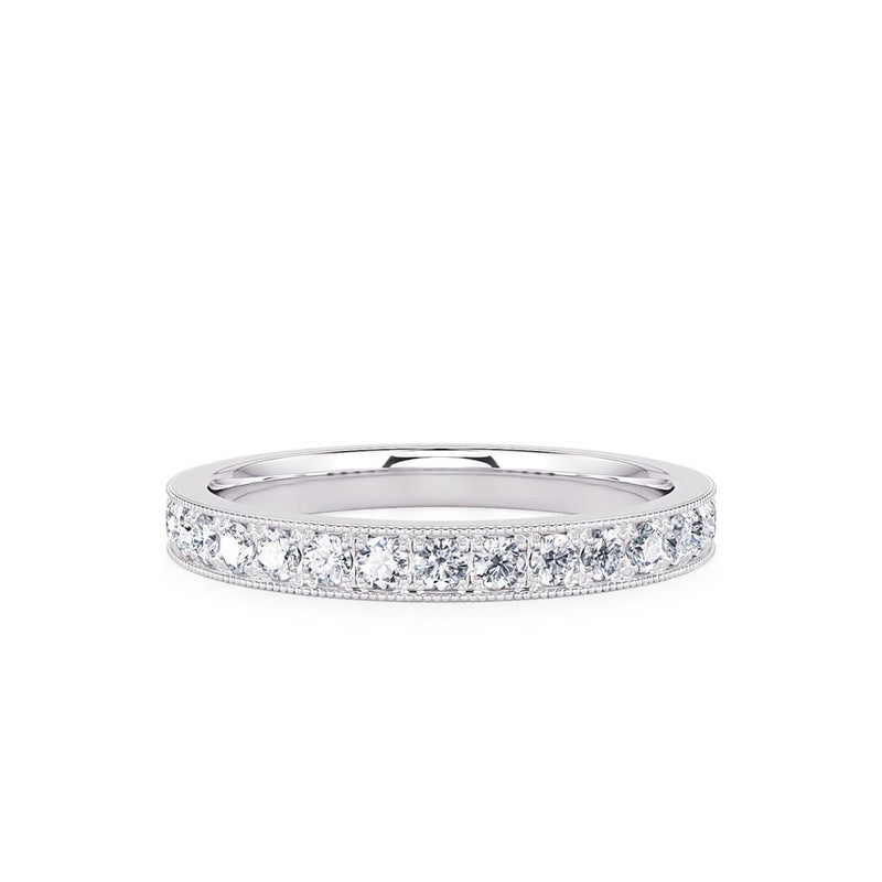 Davis Classics Women's Classic Diamond Wedding Band in 14k White Gold