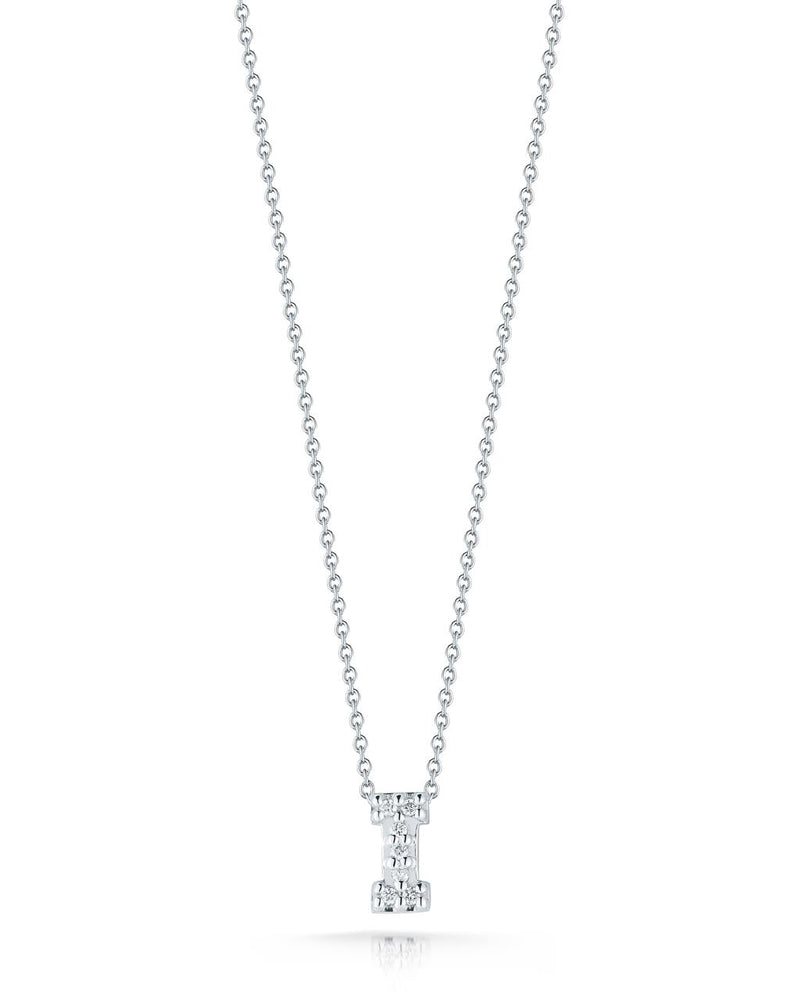 Roberto Coin 18k White Gold Tiny Treasures Collection Love Letter 'I' Diamond Pendant