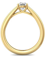 Martin Flyer Solitaire Diamond Engagement Ring Setting in 14k Yellow Gold