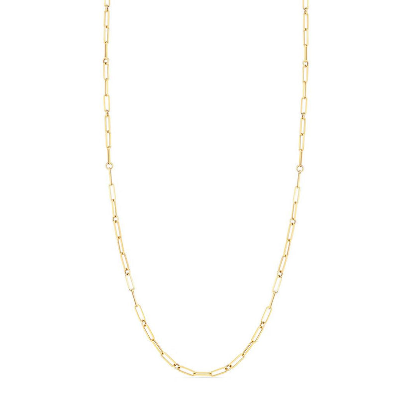 Roberto Coin 18k Yellow Gold 34" Paperclip Link Necklace