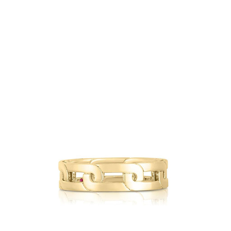 Roberto Coin 18k Yellow Gold Navarra Collection Slim Link Fashion Ring