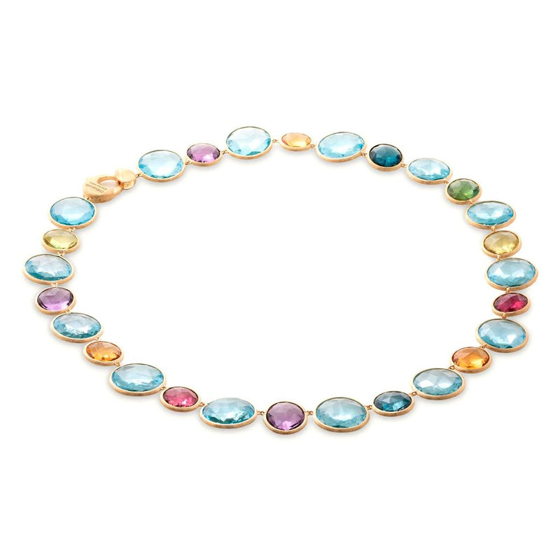 Marco Bicego Jaipur Collection Mixed Gemstone Necklace in 18K Yellow Gold