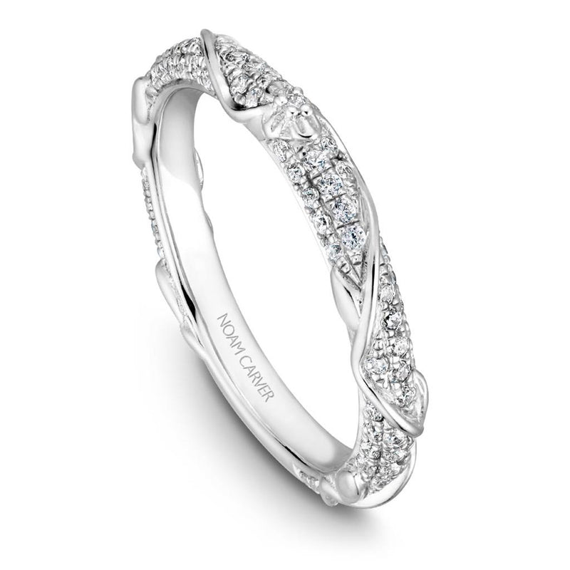 Noam Carver Women's Vintage Diamond Wedding Band in 14k White Gold