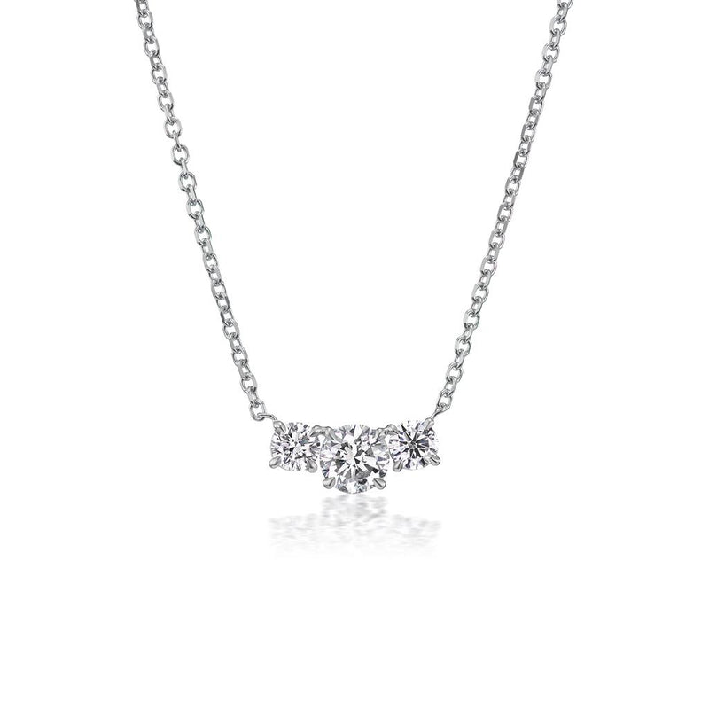 Davis Classics Three Stone Diamond Necklace